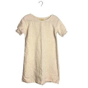 Pip-Squeak Oatmeal Linen Dress